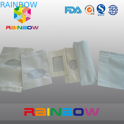 Túi giấy màu nâu Túi đứng Bao bì có khóa kéo, túi Ziplock cho kẹo / thực phẩm