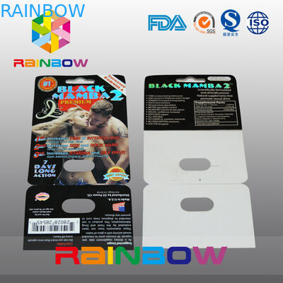 Tùy chỉnh giấy vỉ bao bì Thẻ giấy cho thuốc kích dục