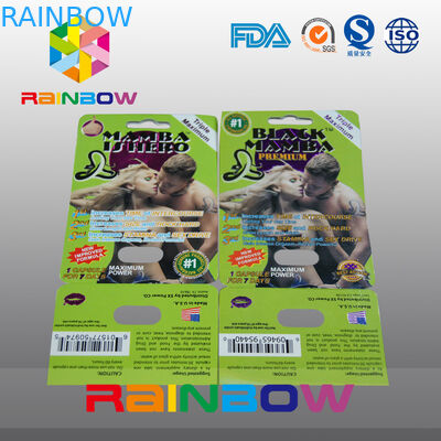 Tùy chỉnh giấy vỉ bao bì Thẻ giấy cho thuốc kích dục