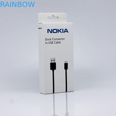 Bao bì hộp giấy cho bao bì cáp USB với logo in tùy chỉnh