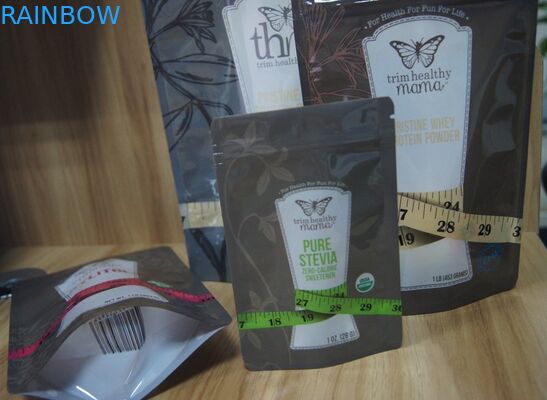 PET / PE Hương vị khác nhau Đường Doypack Túi nhựa Bao bì có khóa kéo