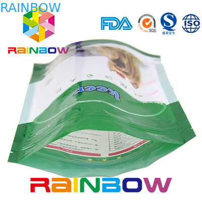 Lá đứng lên Túi đựng thức ăn cho thú cưng có khóa kéo, 500g nhựa dùng cho chó