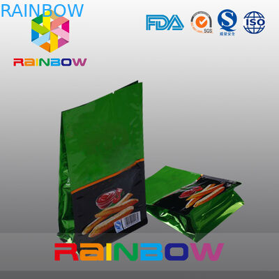 Túi nhựa nhôm, đáy phẳng 8 túi niêm phong cho thực phẩm ăn nhẹ / khoai tây chiên