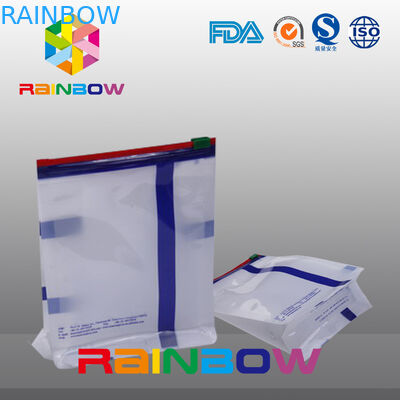 Kích thước tùy chỉnh White Qual Seal Flat Gusset đáy với Slide Ziplock cho bao bì thực phẩm