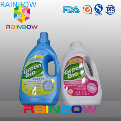 Nhãn nhựa không thấm nước Nhãn dán tự dính Shrink Nhãn cho chai chất tẩy rửa lỏng