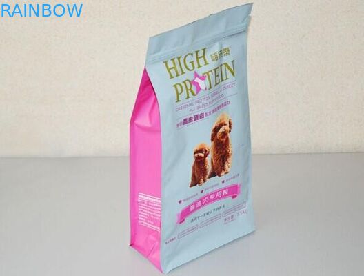 Giấy nhôm mờ 8 mặt con dấu Pet Dog Food Bag Bao bì có dây kéo