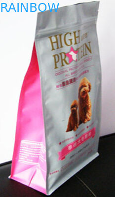 Giấy nhôm mờ 8 mặt con dấu Pet Dog Food Bag Bao bì có dây kéo