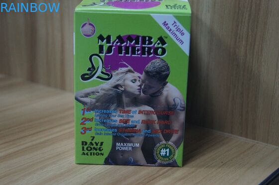 Black Mamba Sex Sex Pills Hộp giấy Bao bì / vỉ vỉ có dập nổi