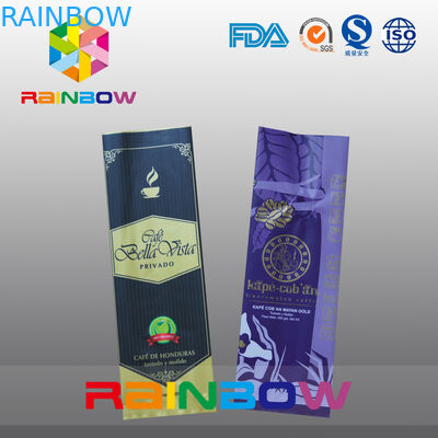 Túi cà phê Gusset đen in đầy đủ