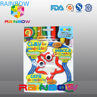 Logo tùy chỉnh Coloful Ba mặt niêm phong Túi nhựa trong suốt Đóng gói cho kẹo / thực phẩm ăn nhẹ