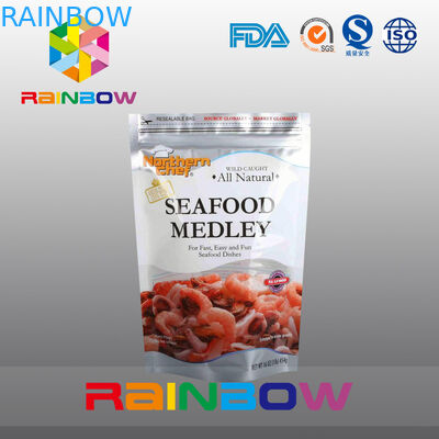 In tùy chỉnh Đứng lên Zipper Zipper Túi Bao bì cho hải sản đông lạnh