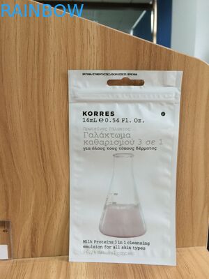 Bao bì mỹ phẩm Three Side Seal Clear Front, bao bì bột ngọc trai