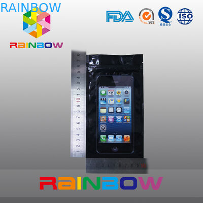 Font Clear Window Chống tĩnh Túi điện thoại Bao bì có lỗ treo