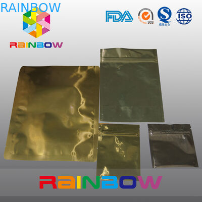 Vàng nhôm lá chống tĩnh túi dây kéo túi đóng gói cho các sản phẩm điện tử