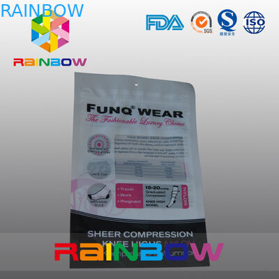 Túi cửa sổ nhựa màu đỏ và trắng với dây kéo trên cùng cho thực phẩm / Garllic tươi