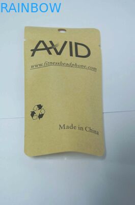 Mặt trước trong suốt Giấy màu nâu Giấy bao bì Túi giữ nhiệt Túi có lỗ tròn nhỏ
