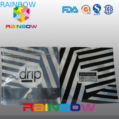 Túi nhựa bóng đứng lên Bao bì có cửa sổ rõ ràng và dây kéo