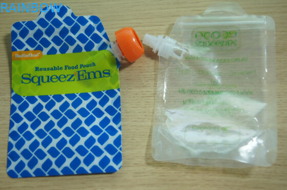 Cấp thực phẩm có thể phục hồi Đứng lên Ziplock Baby Food Side Spout Túi In tùy chỉnh
