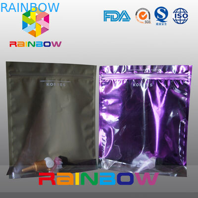 Resealable Stand Up Hiển thị túi mỹ phẩm nhỏ có dây kéo và cửa sổ