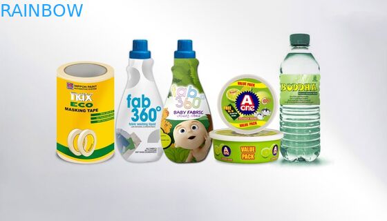 Sữa trắng PVC / PET Shrink Tay áo Nhãn in nhiệt nhạy cảm