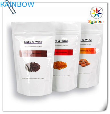 Đen đứng lên Matt Túi giấy kraft Bao bì có khóa Zip / Tear Notch