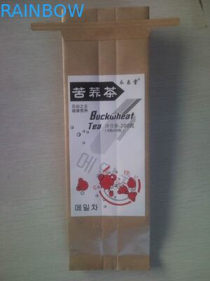 Bên Gusset Nhôm Lá Lam Giấy kraft Túi giấy với Tin Tie