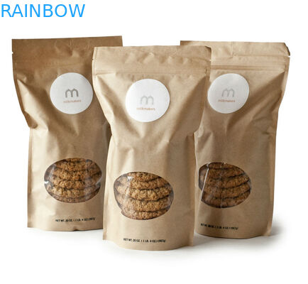 Nhôm nhiều lớp Mylar lưu trữ thực phẩm, túi giấy đứng lên