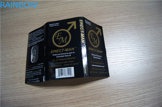 Hộp trưng bày bao bì thuốc tăng cường tình dục và thẻ vỉ Thẻ giấy ERECT-MAN