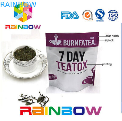 Side Gussatted Doy Pack Giấy gói trà giấy Túi nhôm Lá nhựa Ziplock