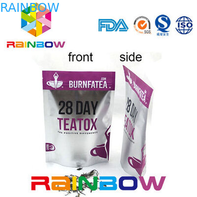 Side Gussatted Doy Pack Giấy gói trà giấy Túi nhôm Lá nhựa Ziplock