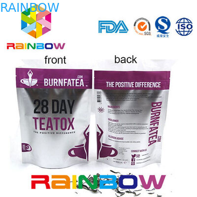 Side Gussatted Doy Pack Giấy gói trà giấy Túi nhôm Lá nhựa Ziplock