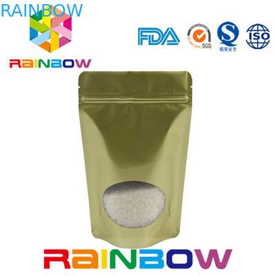 tùy chỉnh túi nhôm in bao bì với ziplock và cửa sổ rõ ràng