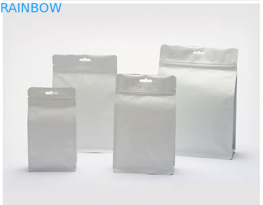 Mylar Zipper Giấy gói snack Bao bì có cửa sổ rõ ràng cho cà phê / Cookie