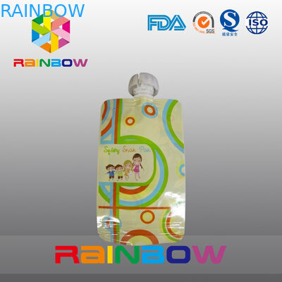 Túi đựng thức ăn dành cho trẻ em Túi đựng thức ăn có túi Spout hàng đầu &amp; Dây kéo bền