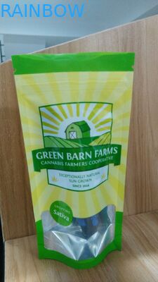 Tùy chỉnh đáy Gusset nhôm lá Mylar Ziplock nhiều lớp với cửa sổ rõ ràng