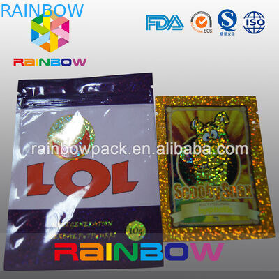 Tùy chỉnh 4g / 10g Bao bì hương thảo dược / Túi Ziplock Potpourri