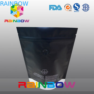 In tùy chỉnh 250g Matt Đứng lên Túi cà phê Ziplock có van