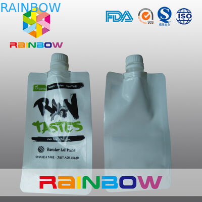 350ml 500ml Túi giấy 1L Bao bì, túi rò rỉ prood bóng trắng