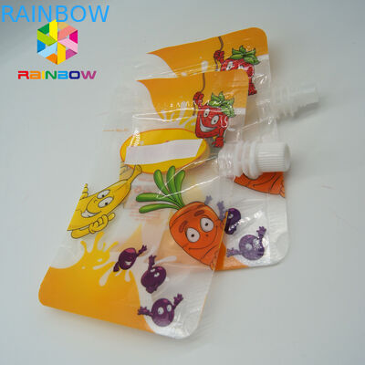 Rõ ràng đồ uống túi có vòi, chất lỏng bằng nhựa đứng lên với đầu vòi