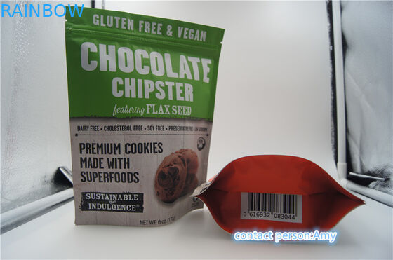 2017 thiết kế mới khuyến mãi túi bánh quy sô cô la / túi phô mai 10oz có khóa kéo