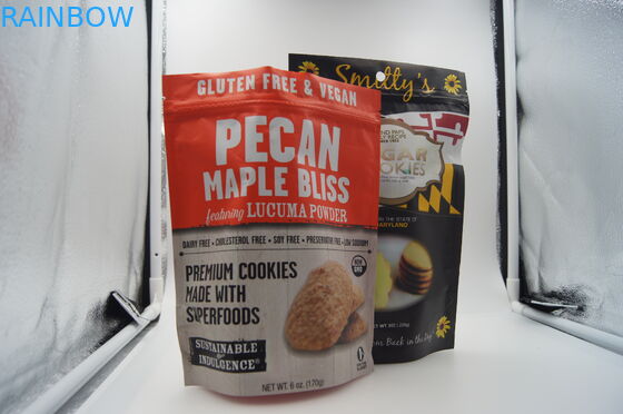 Doypack Zipper Snack Bao bì cho bánh quy, túi đứng