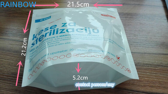 Stand Up lò vi sóng hơi tiệt trùng túi Retort / túi nhựa tiệt trùng lò vi sóng được FDA phê chuẩn