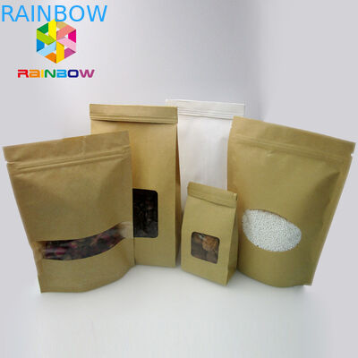 Tùy chỉnh cà vạt Tin Tie Coffee Túi giấy kraft có thể khóa lại / Túi 3 bên