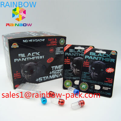 Black Mamba Display Box Thuốc tăng cường tình dục Thuốc đóng gói Thẻ hiệu ứng 3D
