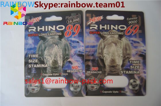 Thẻ in 3D FX 25000 bằng nhựa dạng thấu kính 3D Thẻ in hình con tê giác V7 tùy chỉnh