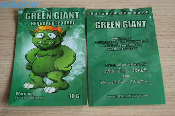 Thực vật chiết xuất gia vị Túi bao bì, Klimax Herbal Incense Zip Lock