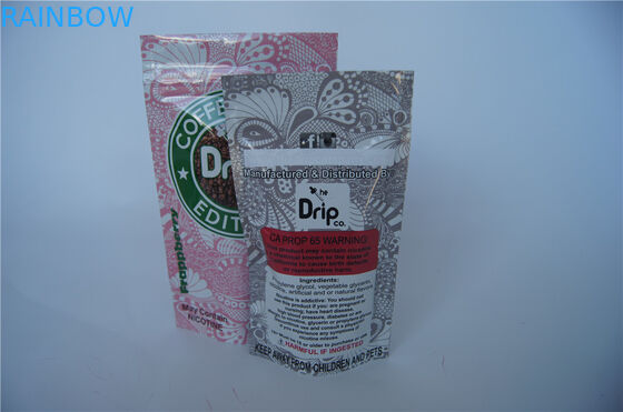 In ấn tùy chỉnh Đứng lên Gói Vape Bao bì Túi có Zipper / Tear Notch