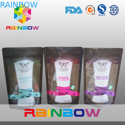 Lớp thực phẩm tái sử dụng 150g Zipper Up Up Túi cho bột năng lượng