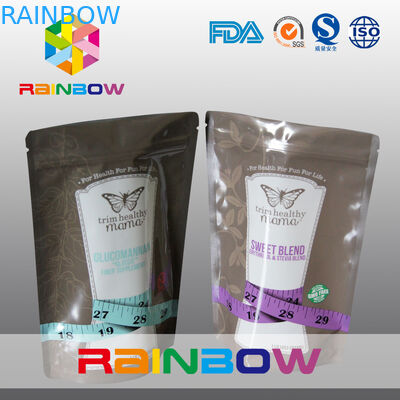 Lớp thực phẩm tái sử dụng 150g Zipper Up Up Túi cho bột năng lượng