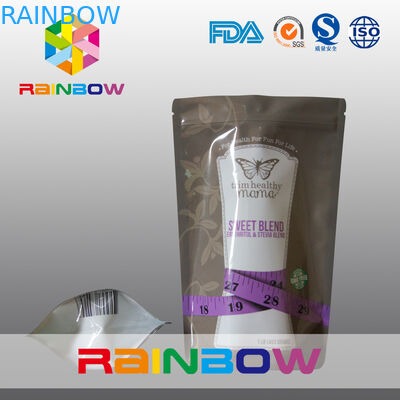 Lớp thực phẩm tái sử dụng 150g Zipper Up Up Túi cho bột năng lượng